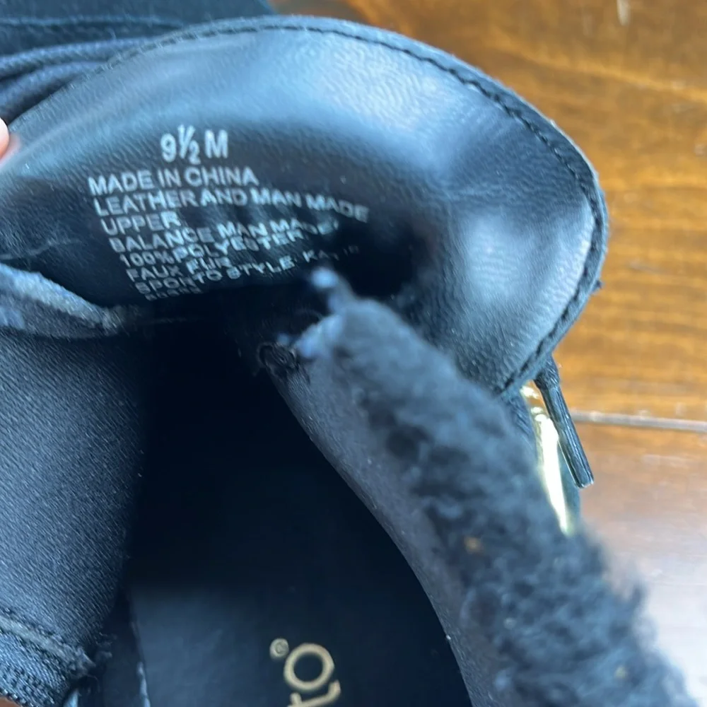 Sporto Black Suede Katie Boots Sz 9.5